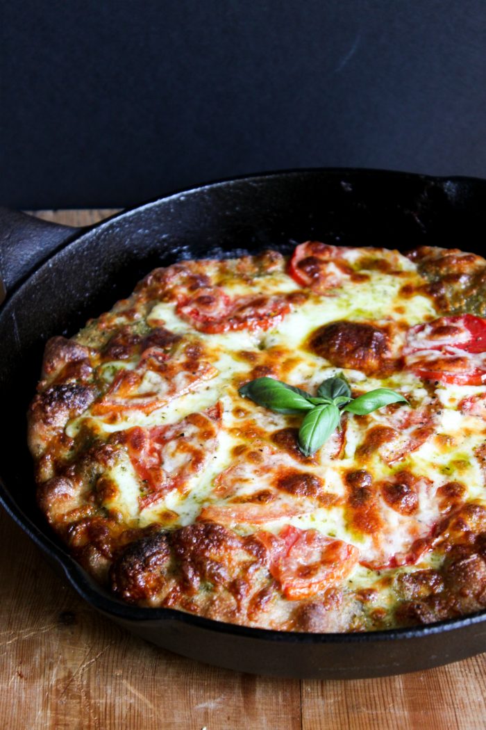 Pesto Pizza with Basil Salt