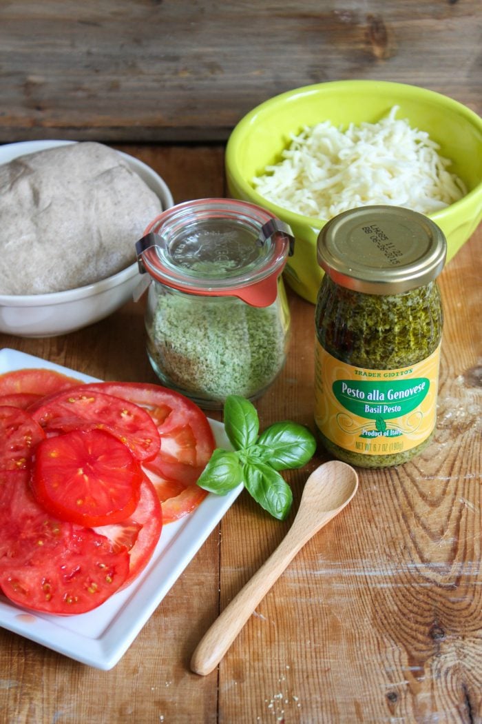 Ingredients for Pesto Pizza