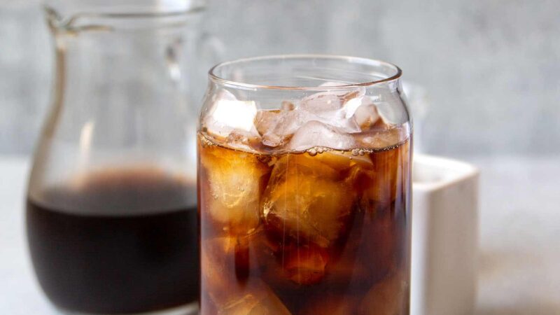 iced cold brew coffee black