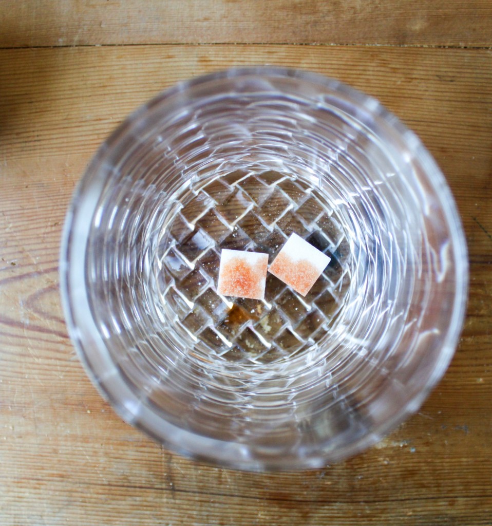 sugar cubes with bitters