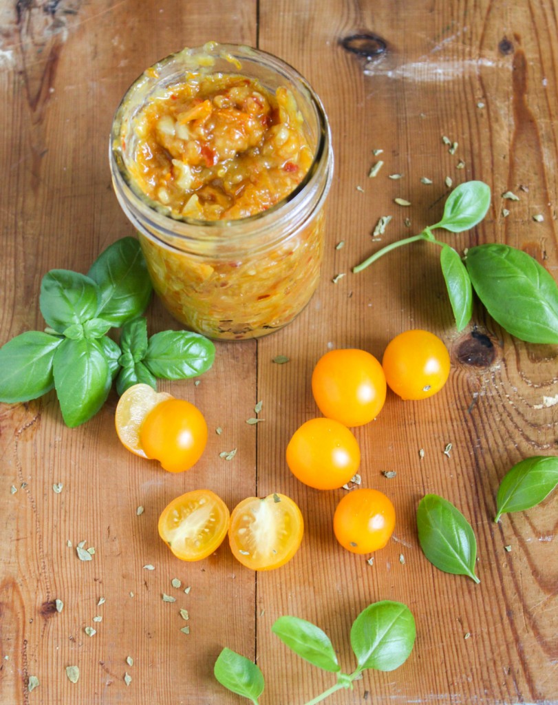 quick yellow cherry tomato sauce