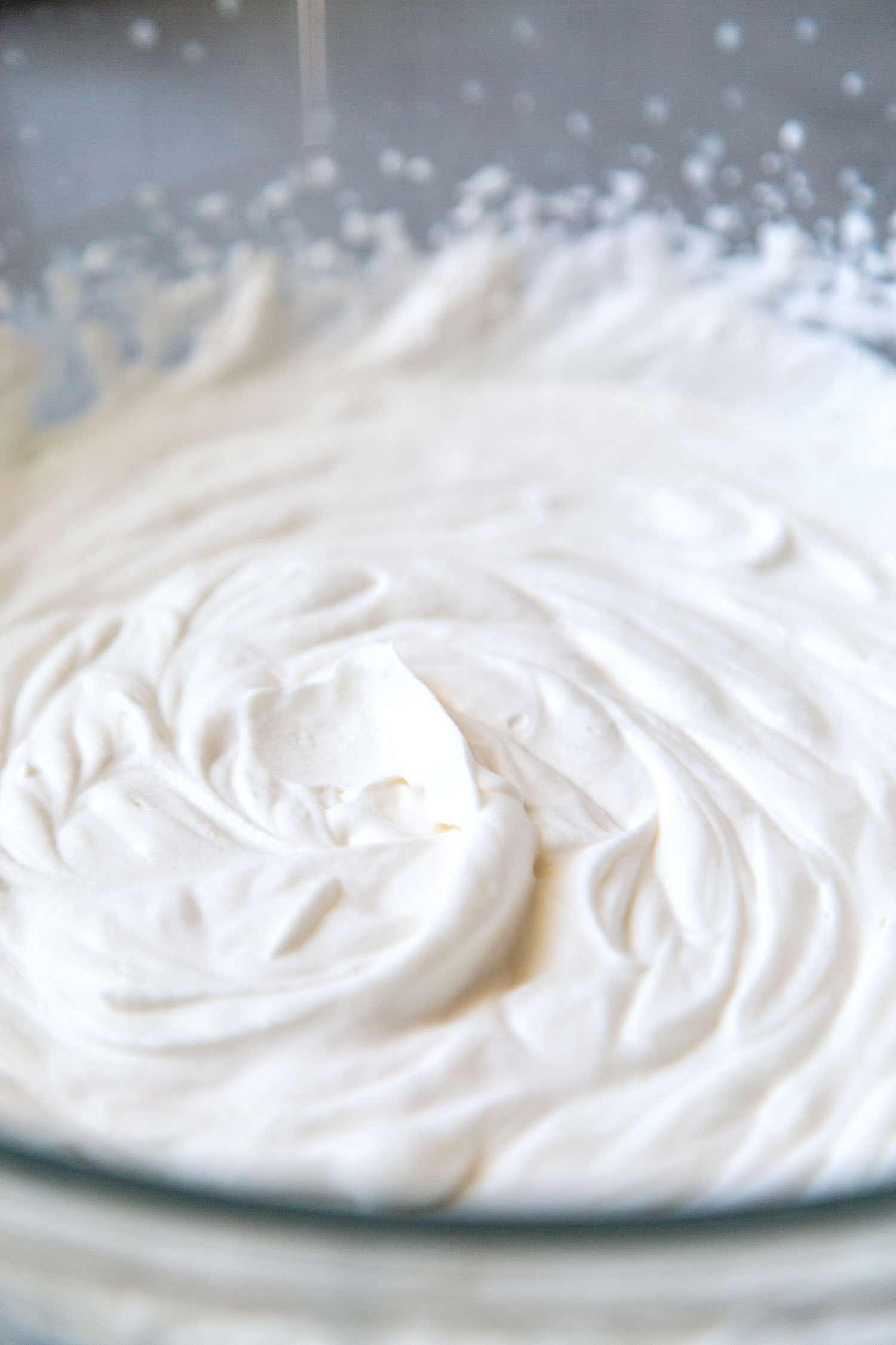 soft whipped cream for frosting cake.