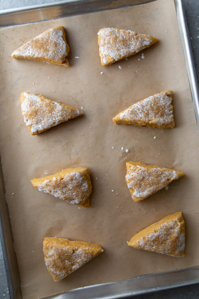 Pumpkin Scones with Maple Glaze