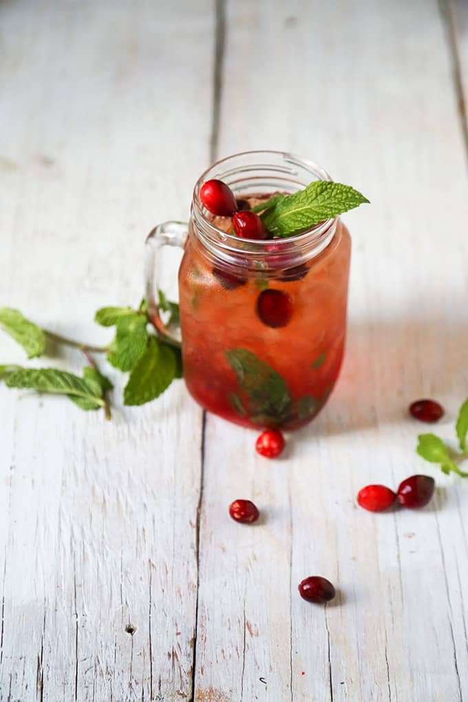 Cranberry Mint Julep cocktail