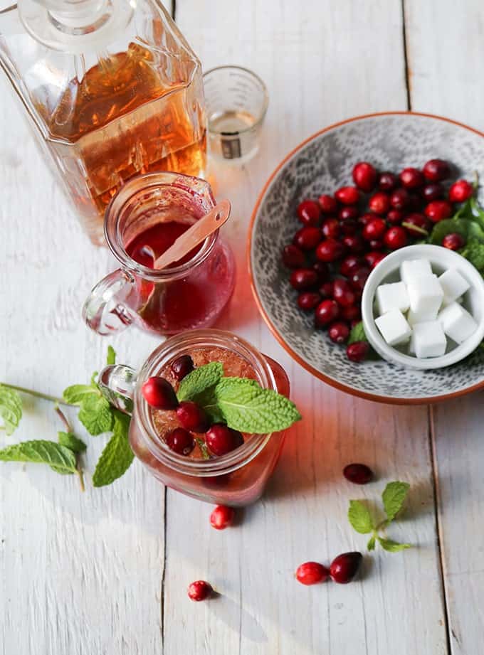 Cranberry Mint Julep cocktail