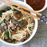 Mushroom Spinach Garlic Noodles