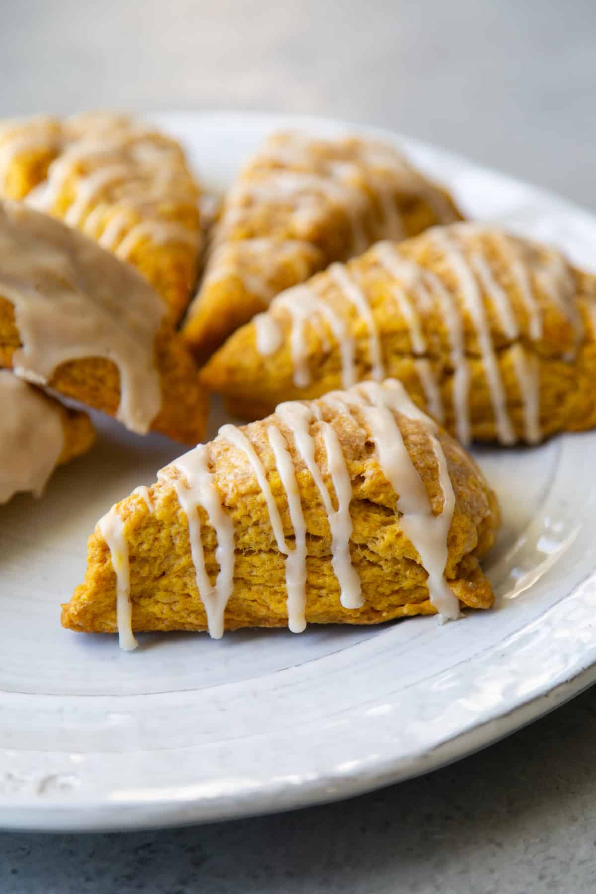 Pumpkin Scones with Maple Glaze