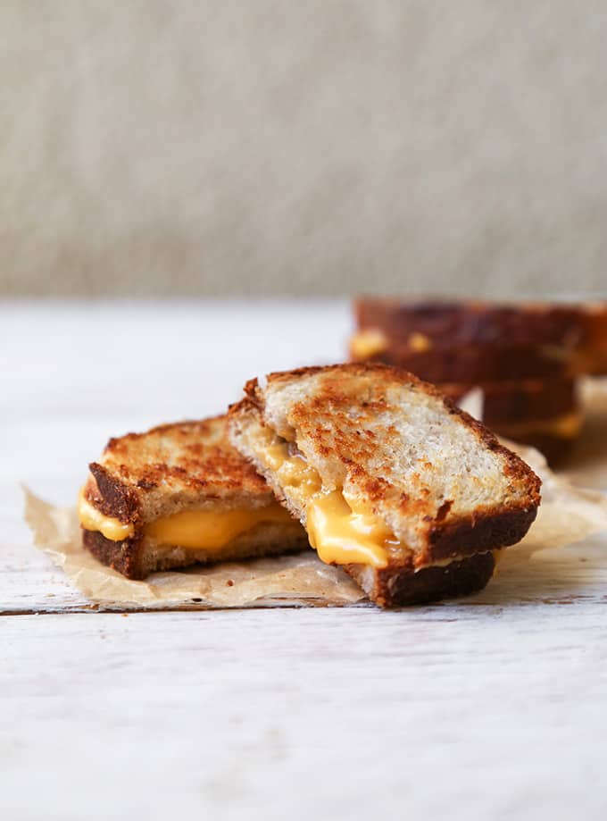 Bacon Parmesan Walnut Bread Grilled Cheese Sandwich