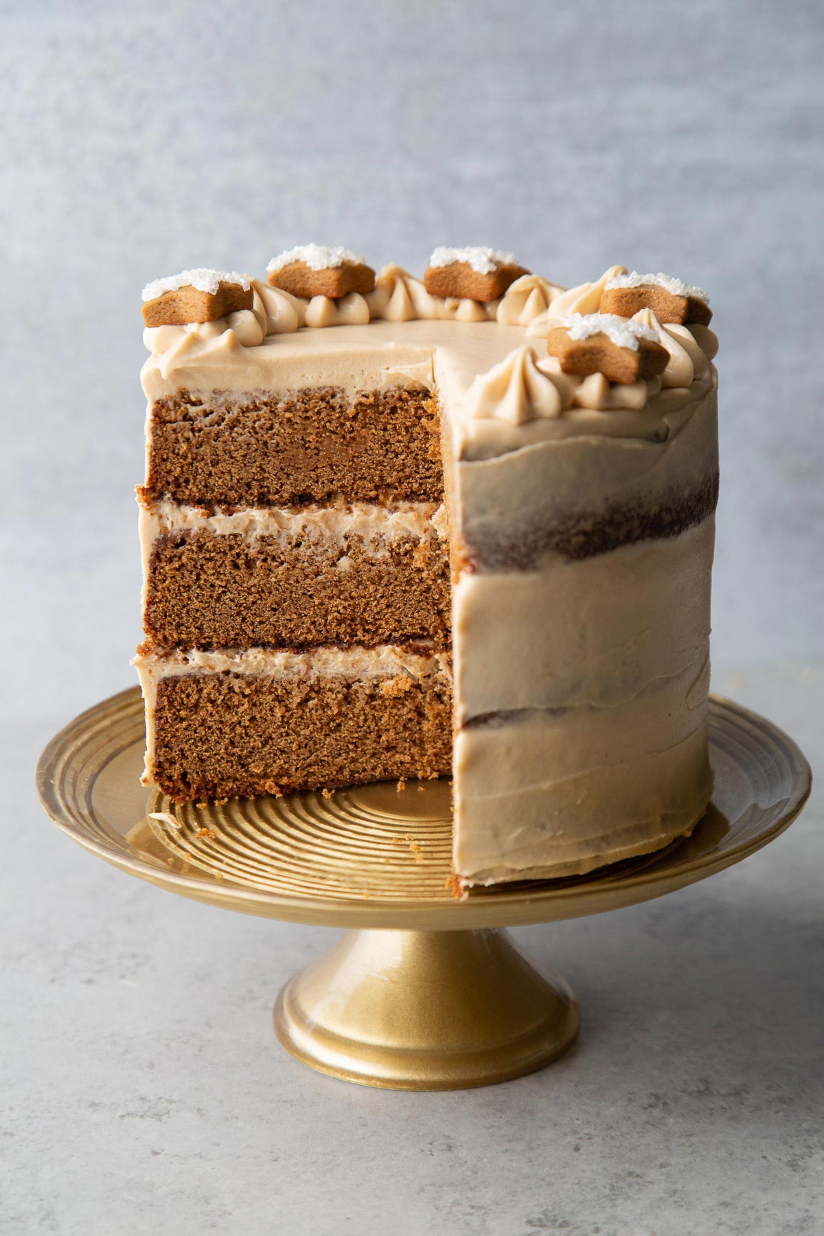 Gingerbread Layer Cake with Maple Whipped Cream