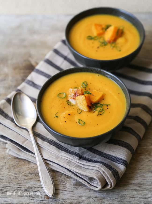 Miso Butternut Squash Soup- The Little Epicurean