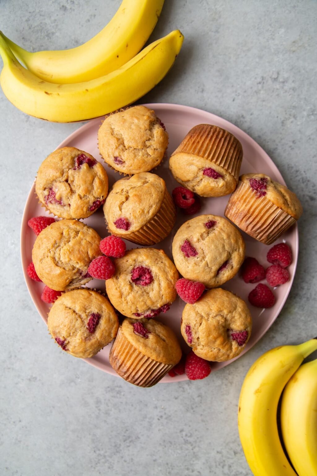 Banana Raspberry Buttermilk Muffins-The Little Epicurean