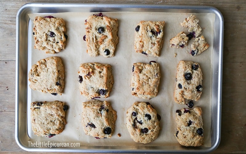 Lemon Blueberry Oat Scones