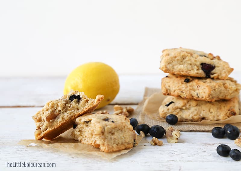 Lemon Blueberry Oat Scones