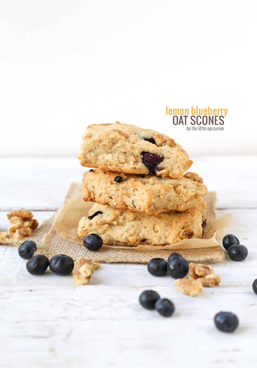 Lemon Blueberry Oat Scones-The Little Epicurean