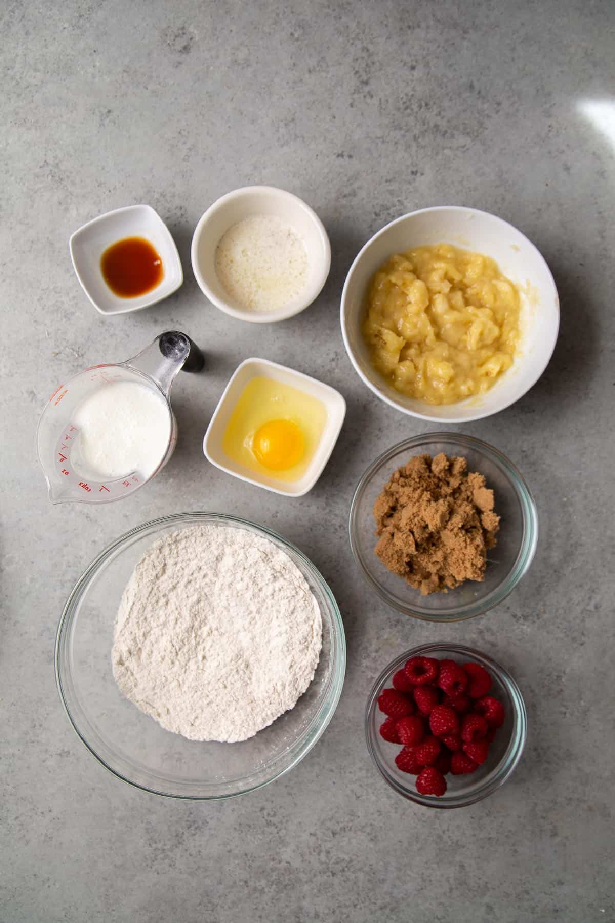 Banana Raspberry Buttermilk Muffins