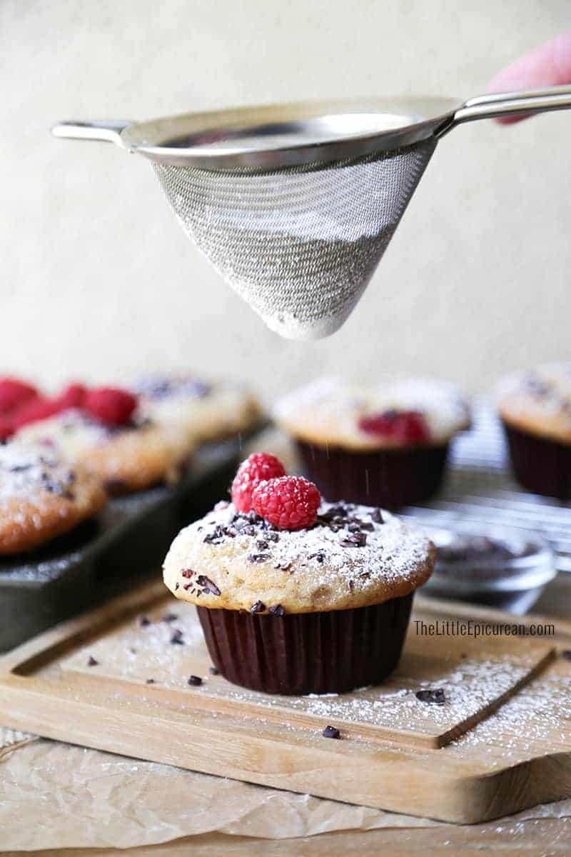 Banana Raspberry Buttermilk Muffins