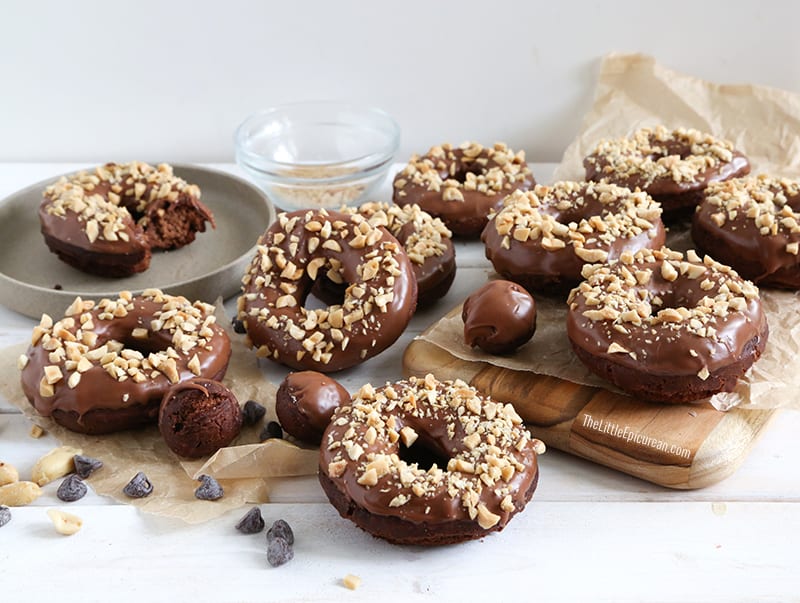 chocolate glazed cake donut