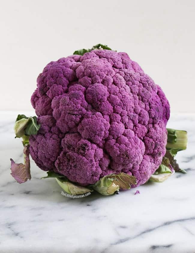 Roasted Purple Cauliflower The Little Epicurean