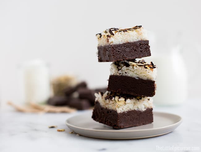 Almond Joy Brownies // The Little Epicurean