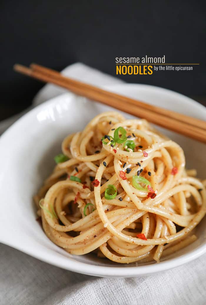 Sesame Almond Noodles The Little Epicurean