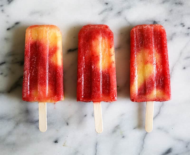 Strawberry Pineapple Popsicles