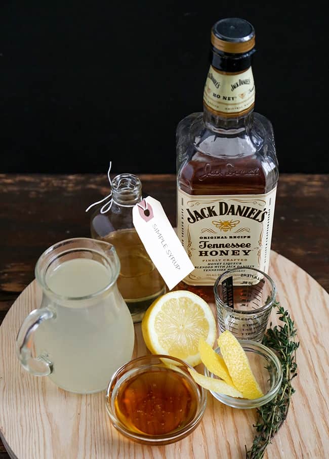 Honey Whiskey Lemonade ingredients