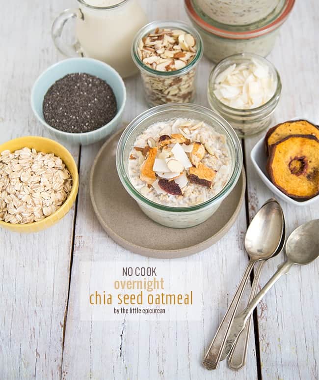 No Cook Chia Seed Oatmeal | The Little Epicurean