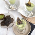 Matcha Panna Cotta with Black Sesame Brittle