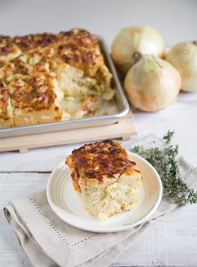 "French Onion Soup" Bread Rolls (caramelized onion and gruyere rolls) | The Little Epicurean