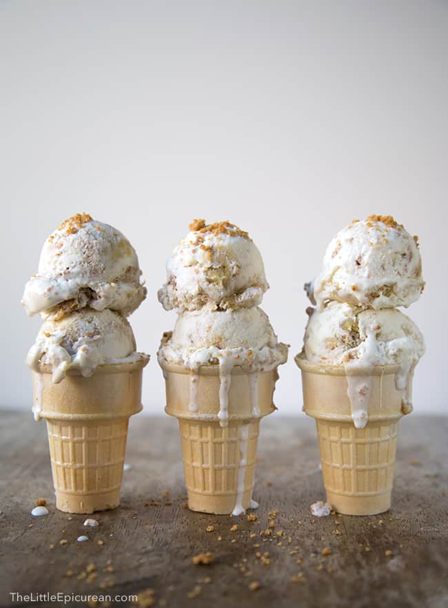 Roasted Banana Cheesecake Ice Cream | The Little Epicurean