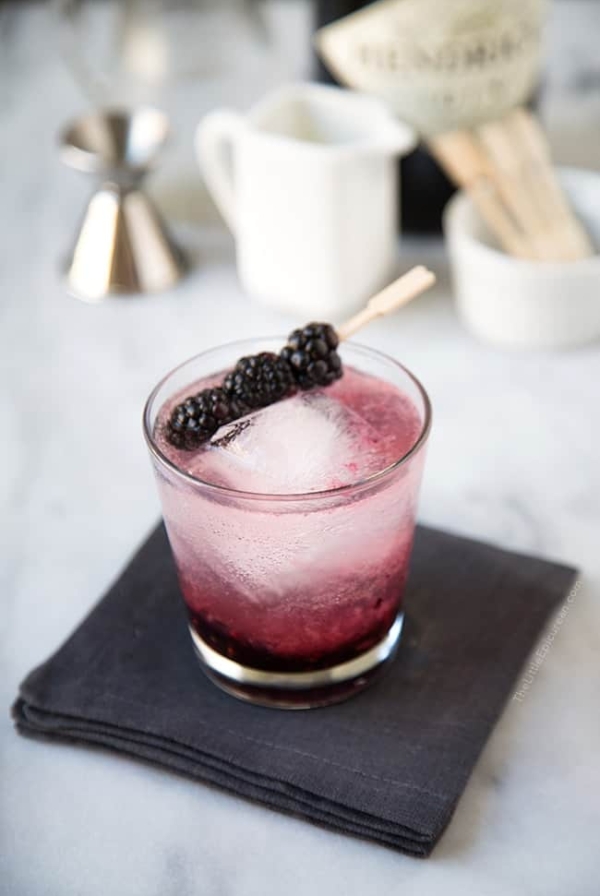 Blackberry Gin Fizz | The Little Epicurean