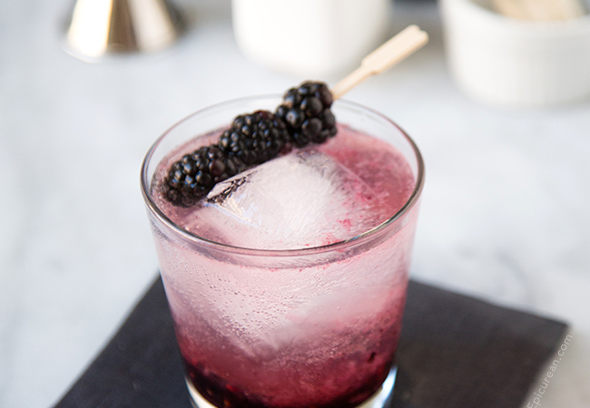 Blackberry Gin Fizz | The Little Epicurean