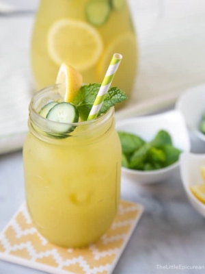 Cucumber Mint Lemonade |The Little Epicurean