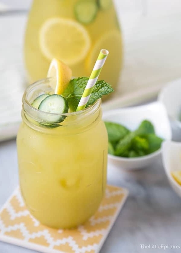 Cucumber Mint Lemonade |The Little Epicurean