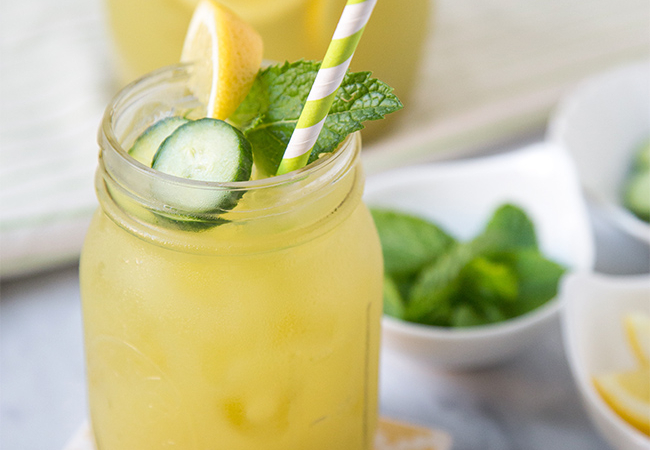 Cucumber Mint Lemonade |The Little Epicurean