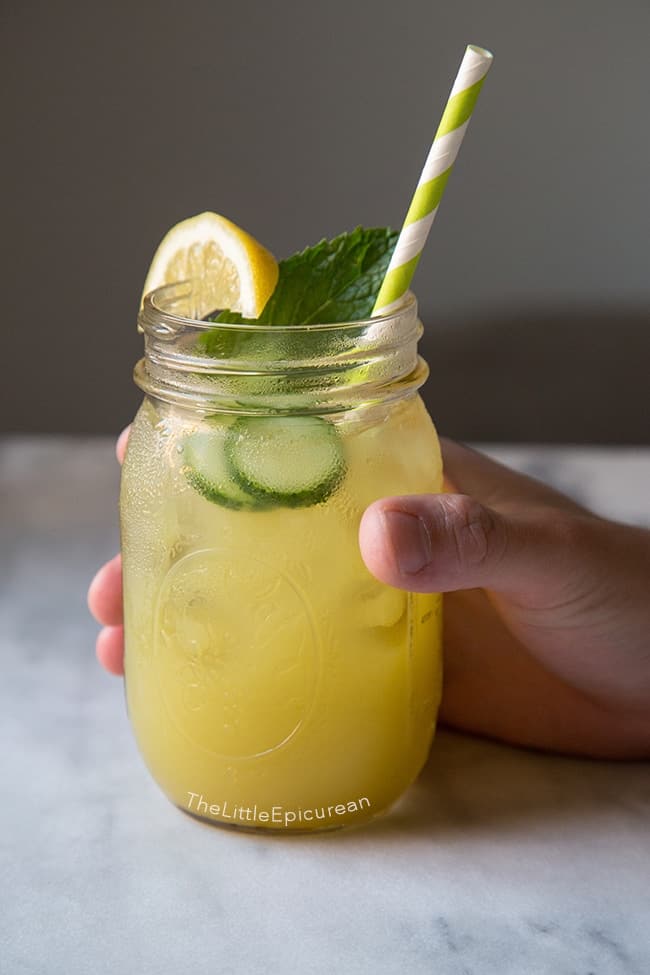 Cucumber Mint Lemonade- The Little Epicurean