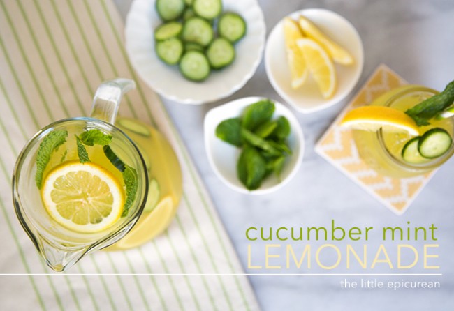 Cucumber Mint Lemonade | The Little Epicurean