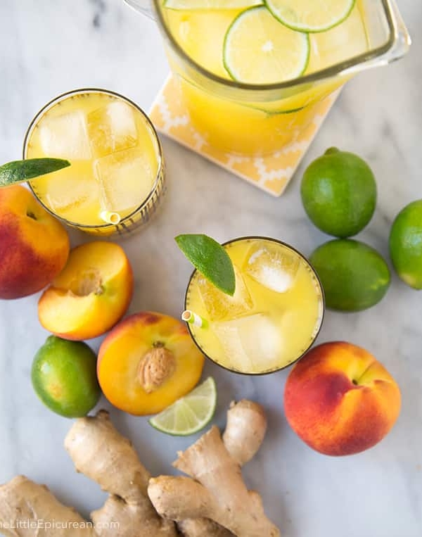 Ginger Peach Limeade | The Little Epicurean