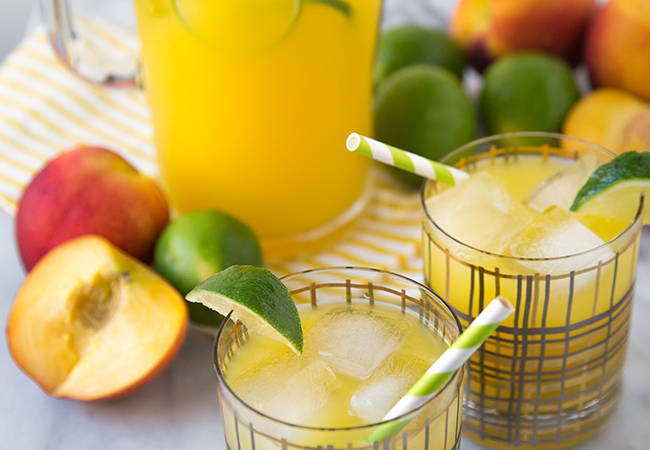 Ginger Peach Limeade | The Little Epicurean