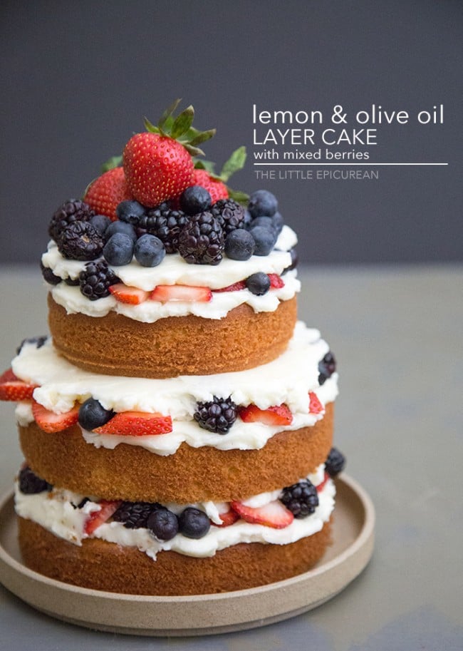 Lemon Olive Oil Layer Cake | The Little Epicurean