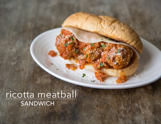 Ricotta Meatball Sandwich | The Little Epicurean