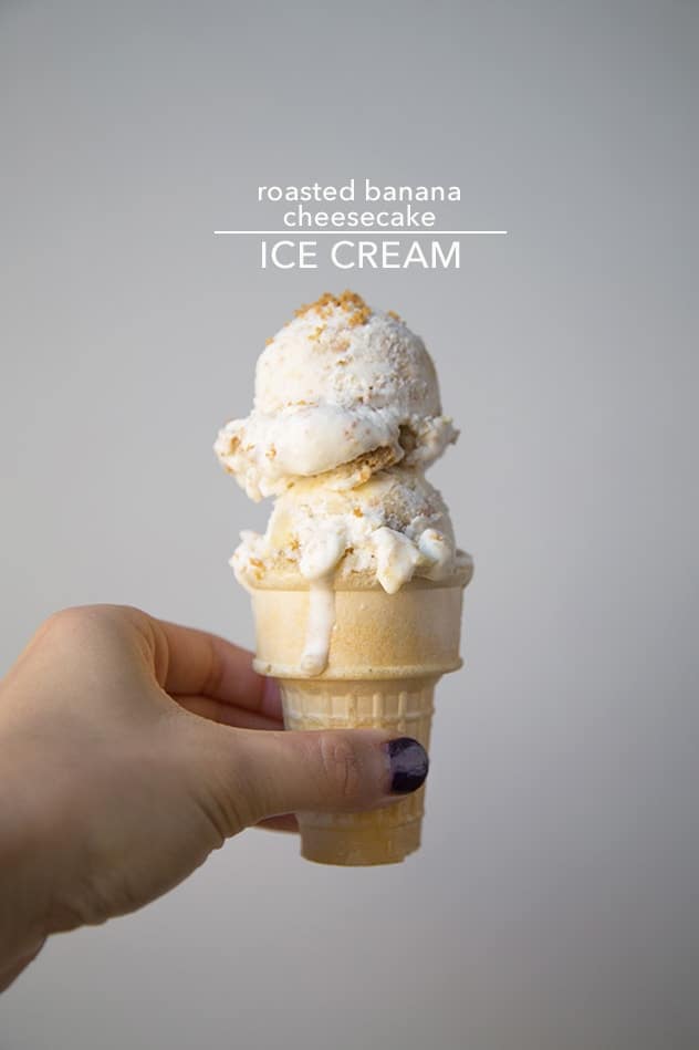 Roasted Banana Cheesecake Ice Cream | The Little Epicurean