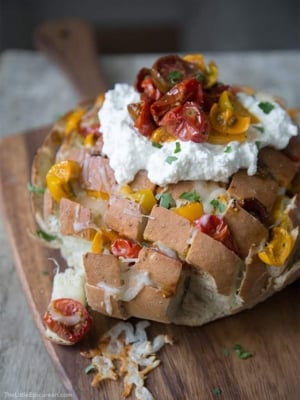 Roasted Tomato & Ricotta Pull Apart Bread | The Little Epicurean