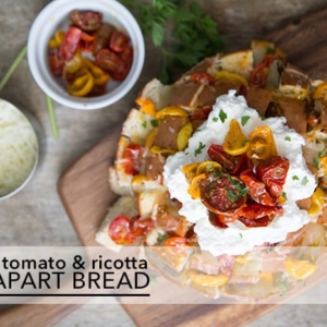 Roasted Tomato & Ricotta Pull Apart Bread | The Little Epicurean