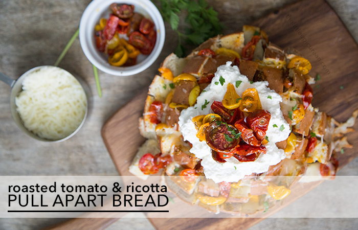 Roasted Tomato & Ricotta Pull Apart Bread | The Little Epicurean