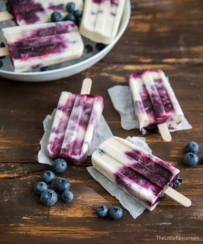 Blueberry Coconut Ice Pops - The Little Epicurean