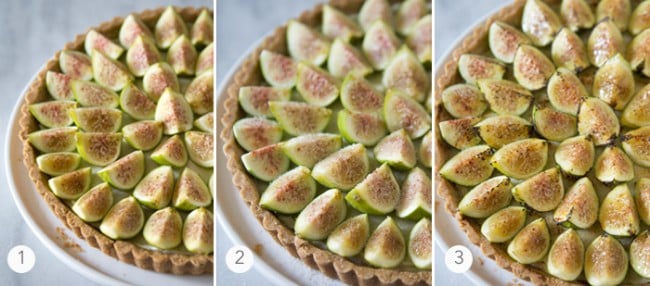 Fig Tart with honey and pistachios