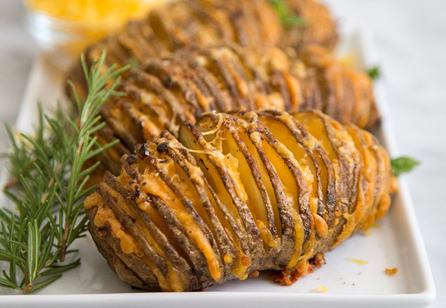 Cheesy Accordion Potatoes