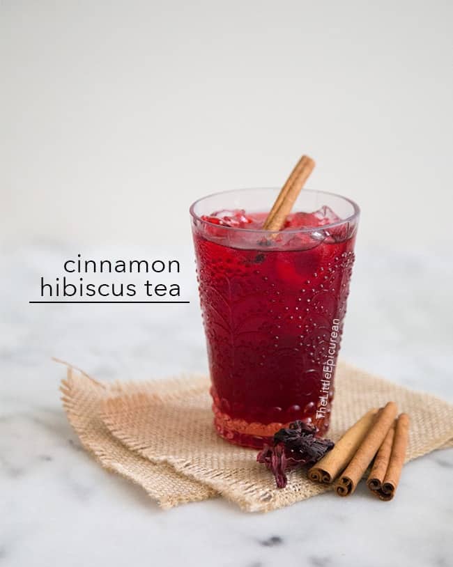 Cinnamon Hibiscus Tea, cold brew