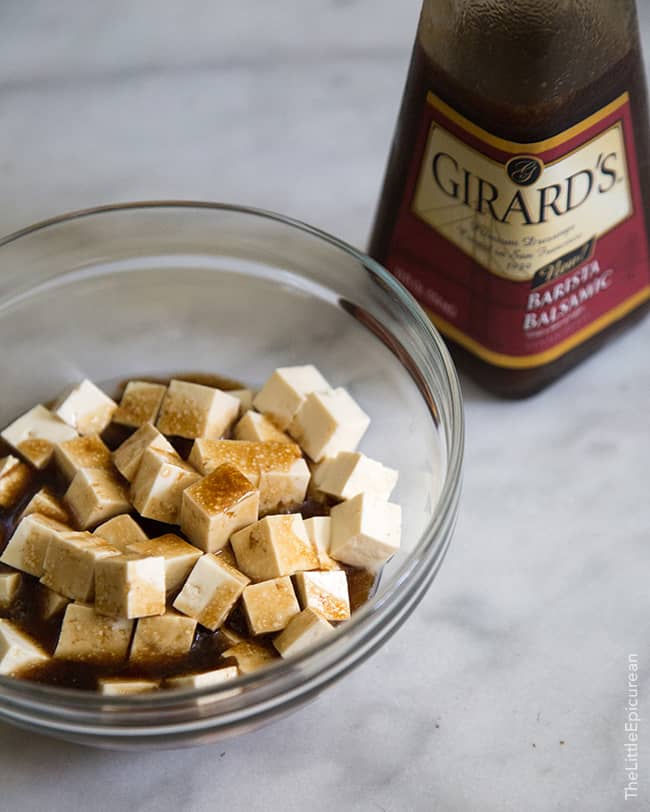 Marinated Tofu for Balsamic Ginger Soba Noodles